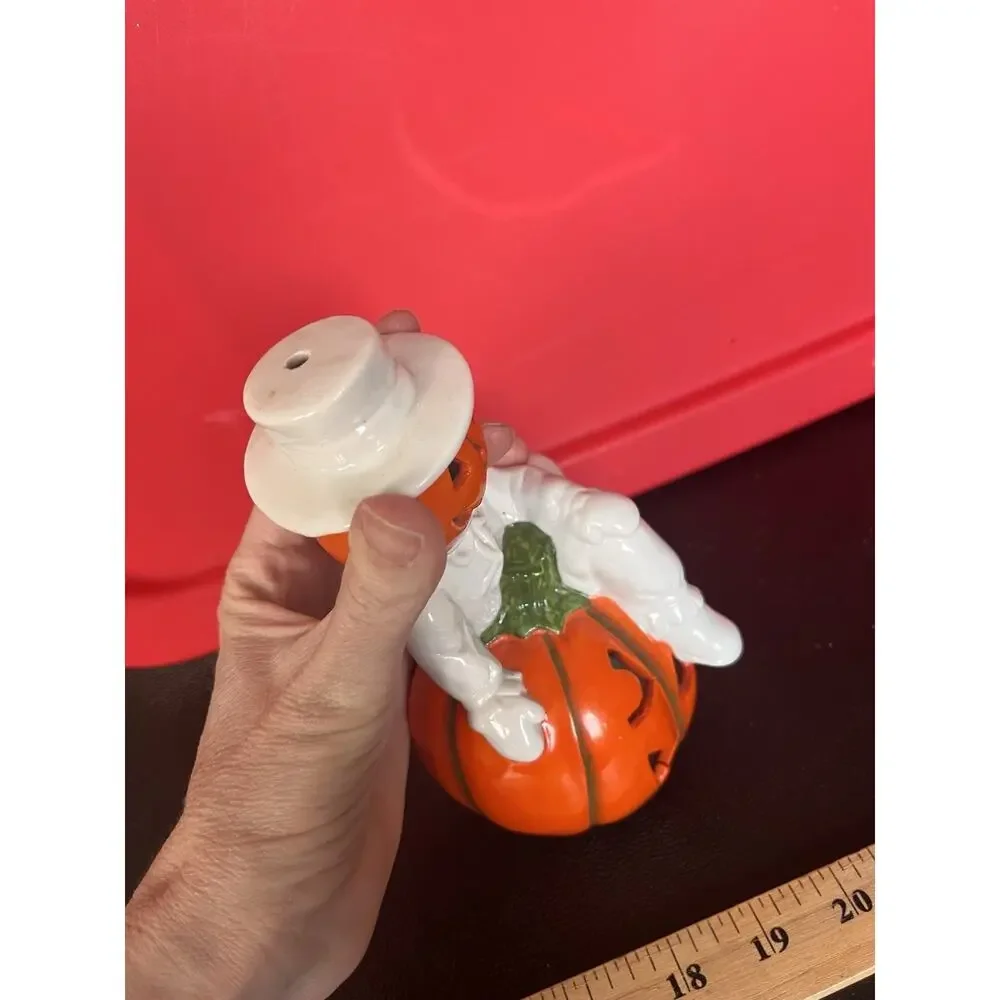 Midwest Importers Jack-O’-Lantern Tuxedo Halloween Decor VTG Display Ceramic ￼